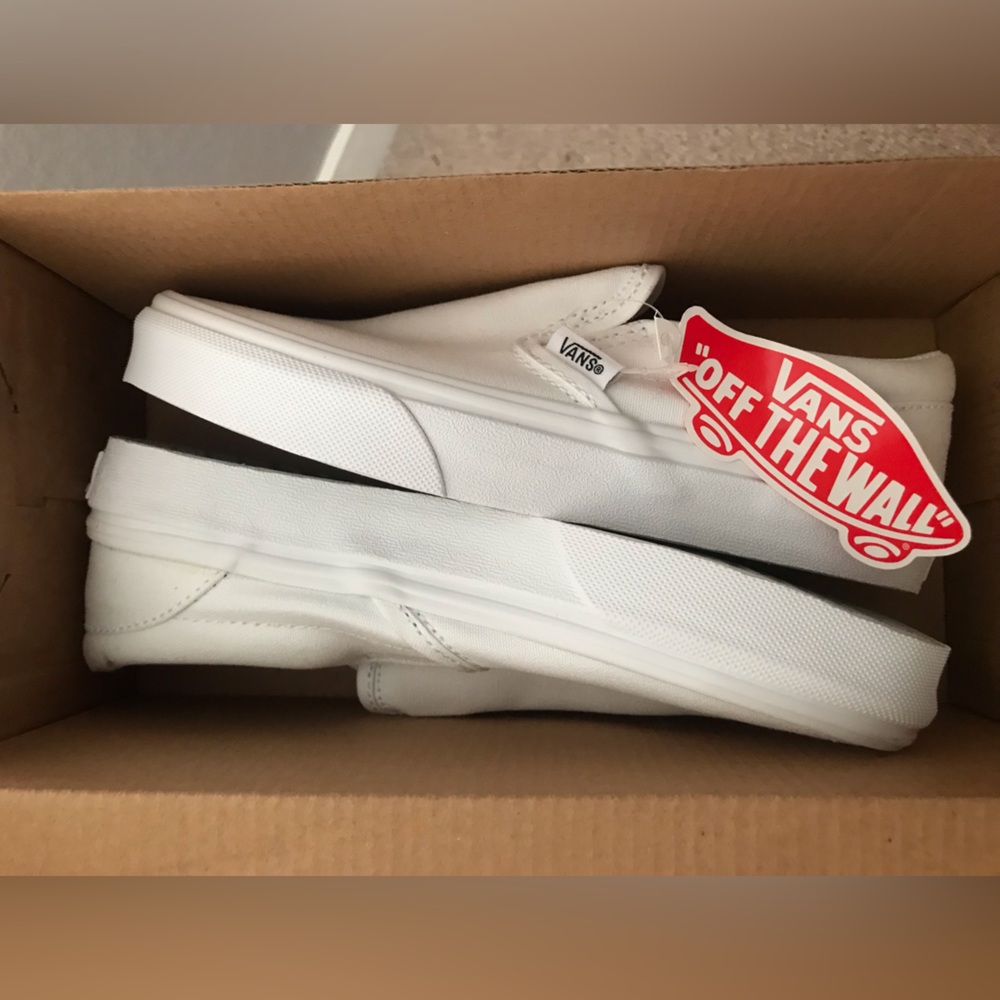 Kids Vans Classic Slip-On Shoes - White